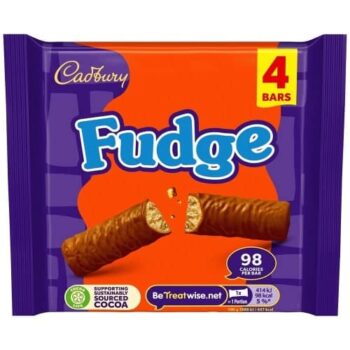 Cadbury Fudge Chocolate Bar Multipack (4 x 22g)