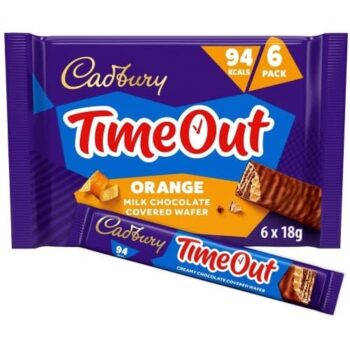Cadbury Timeout Orange Milk Chocolate Covered Wafer (6 x 108g)