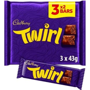 Cadbury Twirl Chocolate Bar Multipack (3 x 129g)
