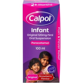Calpol Infant Suspension Strawberry Flavour 2+ Months Liquid Paracetamol (100ml)