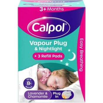 Calpol Vapour Plug & Nightlight with Lavender & Chamomile 3+ Months 3 Refill Pads