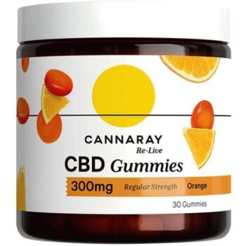 Cannaray CBD Gummies Orange (30 x 300mg)
