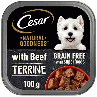 Cesar Natural Goodness Grain Free Adult Dog Food Beef Terrine Tray (100g)