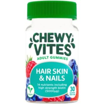 Chewy Vites Adult Gummies Hair Skin & Nails Multivitamin Fruit Flavour (30)