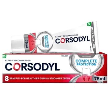 Corsodyl Complete Protection Gum Care Whitening Toothpaste for Healthy Gums (75ml)
