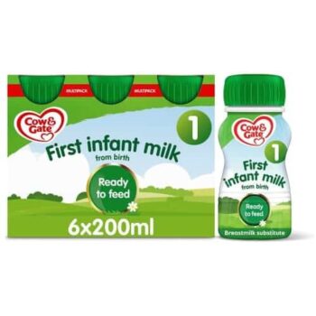 Cow & Gate 1 First Baby Milk Formula Liquid from Birth Multipack (6 x 200ml)