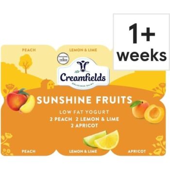 Creamfields Low Fat Sunshine Fruit Yogurt (6 x 125g)