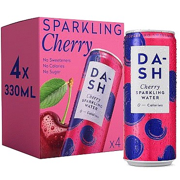 Dash Cherry Sparkling Water (4 x 330ml)