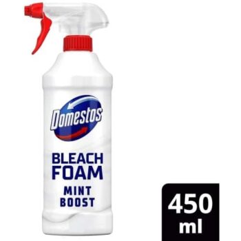 Domestos Bleach Foam Toilet and Bathroom Cleaner Mint Boost 450ml​ (450ml)