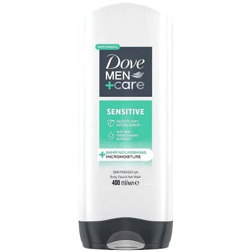 Dove Men+Care Sensitive 3 In 1 Body Face+Hair Wash (400ml)