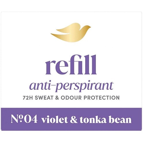 Dove No4 Vanilla & Tonka Bean 72h Antiperspirant Deodorant Refill Pack (35ml)