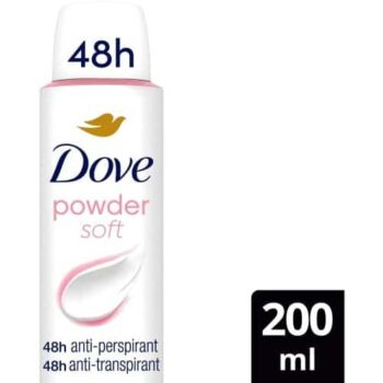 Dove Powder 48H Antiperspirant Deodorant Aerosol Spray (200ml)