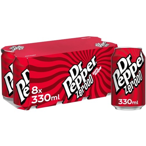 Dr Pepper Zero Cans (8 x 330ml)