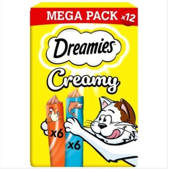 Dreamies Cat Treat Creamy Snack with Chicken & Salmon (12 x 10g)