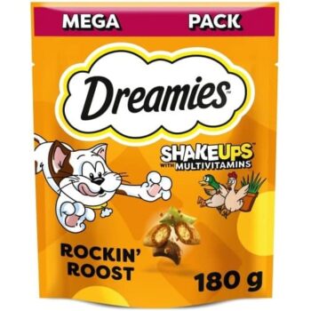 Dreamies Cat Treat Shake Ups MultiVitamins Rockin Roost (180g)