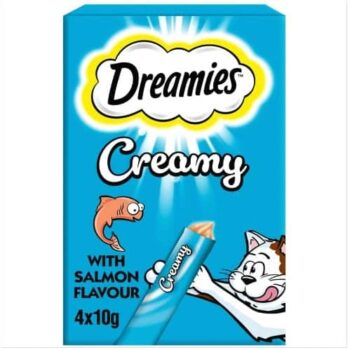 Dreamies Creamy Cat Treats with Scrumptious Salmon (4 x 10g)