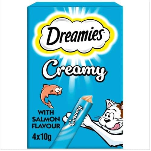 Dreamies Creamy Cat Treats with Scrumptious Salmon (4 x 10g)
