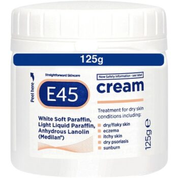 E45 Dermatological Cream & Moisturiser Lotion for Very Dry Skin (125g)