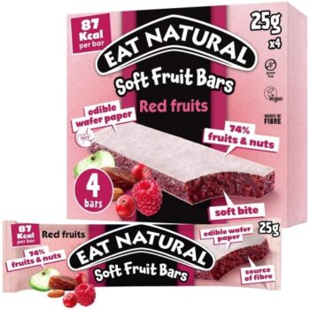 Eat Natural Soft Fruit Bars Red Berries (4 x 25g)
