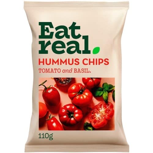 Eat Real Hummus Chips Tomato & Basil Flavour Sharing (110g)