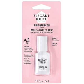 Elegant Touch Pink Brush On Nail Glue