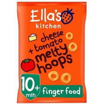 Ella's Kitchen Organic Cheese & Tomato Melty Hoops Baby Snack 10+ Months (20g)