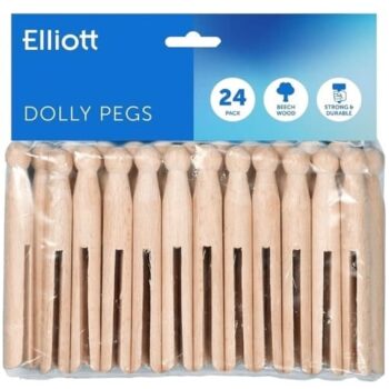 Elliotts Beech Wood Dolly Pegs