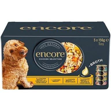 Encore Dog Tins Chicken Selection in Broth (5 x 156g)
