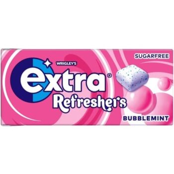 Extra Refresher's Bubblemint Sugar Free Chewing Gum Handy Box