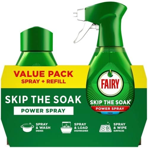 Fairy Skip the Soak Dish Power Spray Fresh (2 x 1000ml)