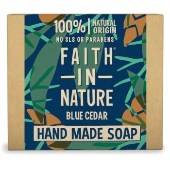Faith in Nature Blue Cedar Pure Hand Made Soap Bar (100g)
