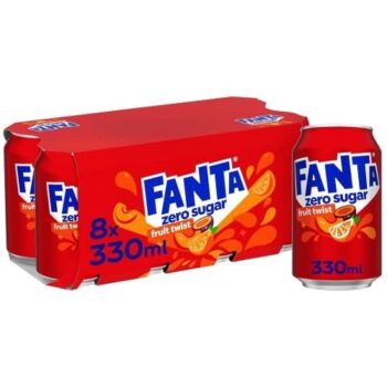Fanta Zero Sugar Fruit Twist Cans (8 x 330ml)