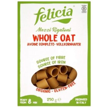Felicia Gluten Free Organic Oat Mezzi Rigatoni Pasta (250g)