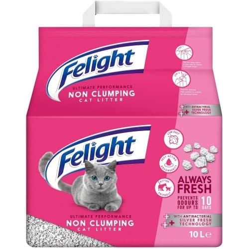 Felight Ultimate Performance Cat Litter with Antibacterial Silver Fresh+ Technology (10 Litre)
