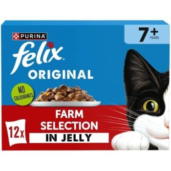 Felix Original Senior Farm Selection in Jelly Wet Cat Food (12 x 85g)