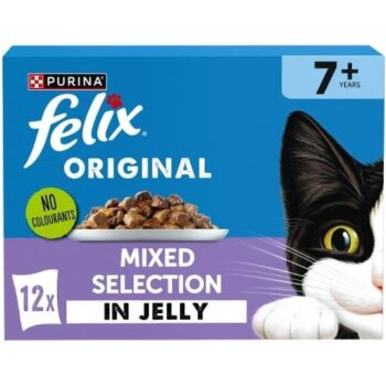FELIX ORIGINAL Senior Mixed Selection in Jelly Wet Cat Food (12 x 85g)