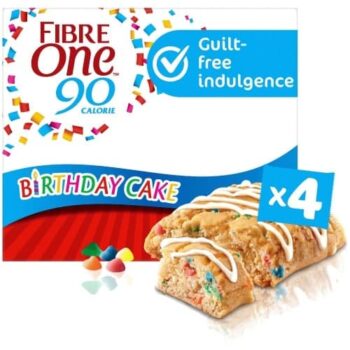 Fibre One 90 Calorie Birthday Cake Bars (4 x 24g)