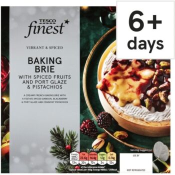 Finest Baking Brie with Winter Fruits & Port Glaze and Pistachios