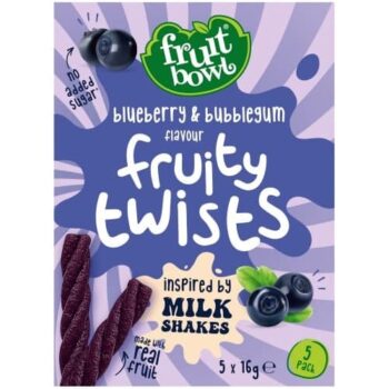 Fruit Bowl Fruity Twists Blueberry & Bubblegum Flavour