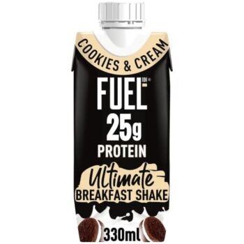 FUEL10K Cookies & Cream High Protein Breakfast Shake Drink (25g, 330ml)