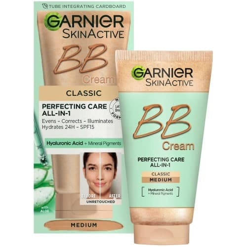 Garnier SkinActive All-In-1 BB Cream SPF 15 Medium Tinted Moisturiser (50ml)
