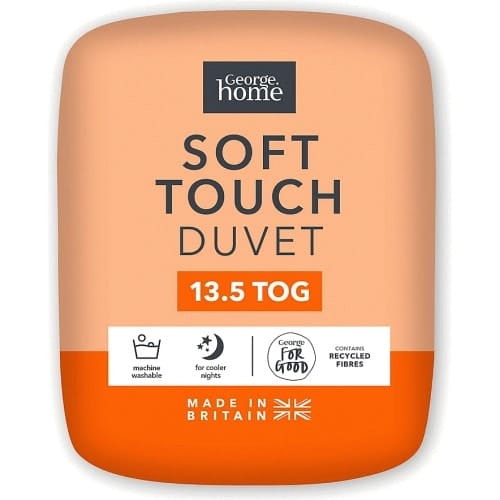 George Home 13.5 Tog Soft Touch Microfibre Single Duvet