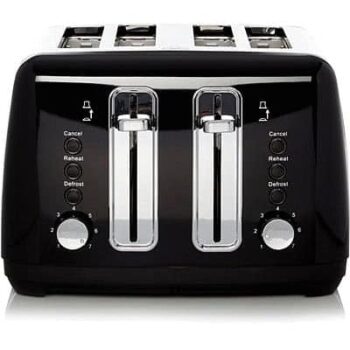 George Home Black 4 Slice Toaster