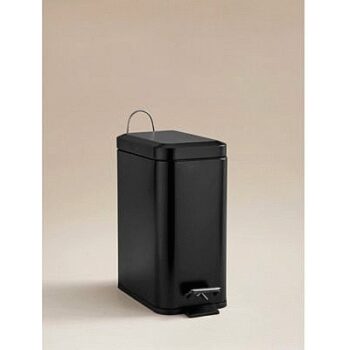 George Home Black Rectangular Bin