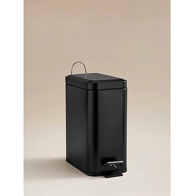 George Home Black Rectangular Bin