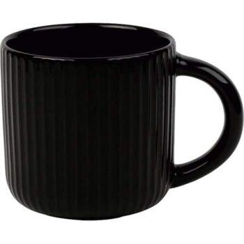 George Home Black Ribbed Mug
