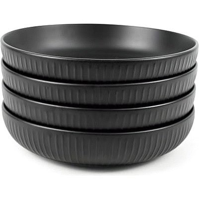 George Home Black Ribbed Pasta Bowl