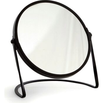 George Home Black Round Mirror