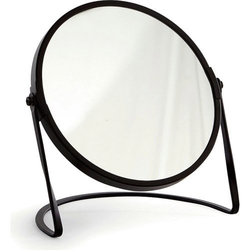 George Home Black Round Mirror