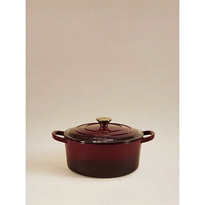 George Home Burgundy Cast Iron Stockpot